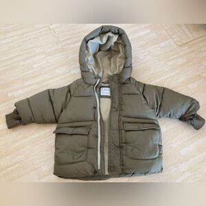 Zara Water Repellant Puffer Coat